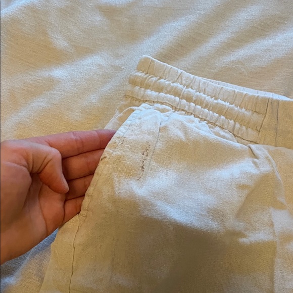White Drawstring Pants - Picture 2 of 2